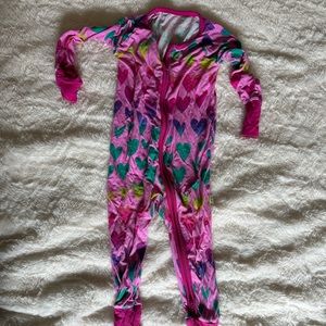 Little sleepies rainbow hearts 6-12 month zippie